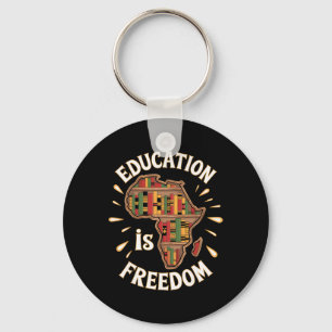 Black History Month Education Freedom African Amer Keychain
