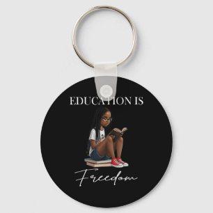 Black History Month Education Is Freedom Books Bla Keychain