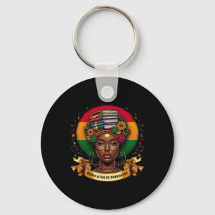 Black History Month Education Is Freedom Excellenc Keychain