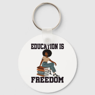 Black History Month Education Is Freedom Teacher H Keychain