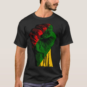 Black History Month Fist Black Power Africa Women  T-Shirt