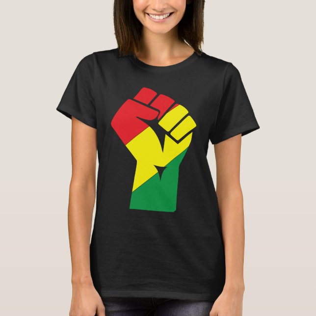 Black History Month Fist Black Power African Ameri T-Shirt (Front)