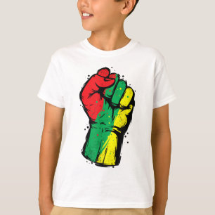 Black History Month Fist Black Power Women Men Kid T-Shirt
