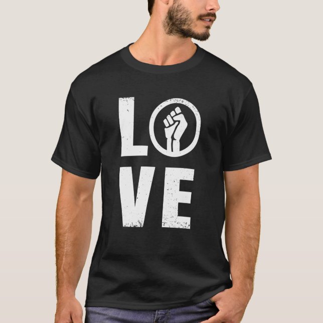 Black History Month Fist Black Protest African Cul T-Shirt (Front)