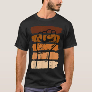 Black History Month Fist Gift Women Men Kids T-Shirt