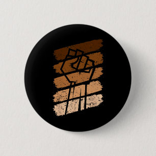 Black History Month Fist Vintage Women Boy Girl Ki 2 Inch Round Button