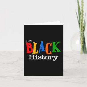 Black History Month Fist Women Men  Card