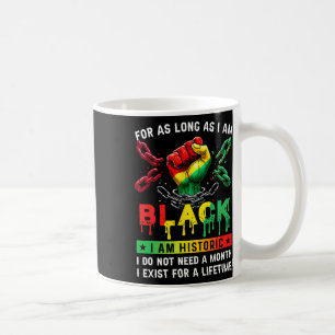 Black History Month For As Long As I Am Black I Am Coffee Mug