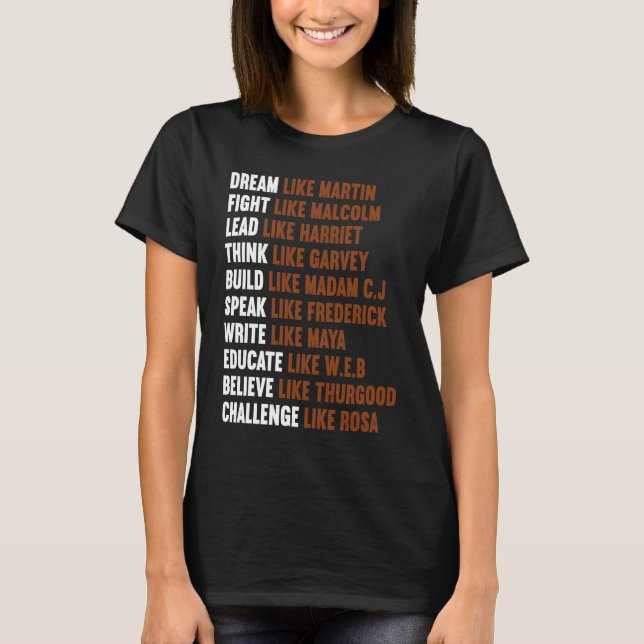 Black history month  for women T-Shirt (Front)