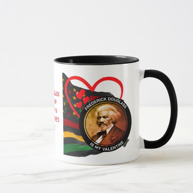 Black History Month FREDERICK DOUGLASS Valentine Mug (Right)