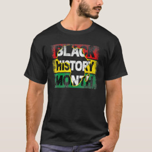 Black History Month Funny Vintage Africa Map T-Shirt