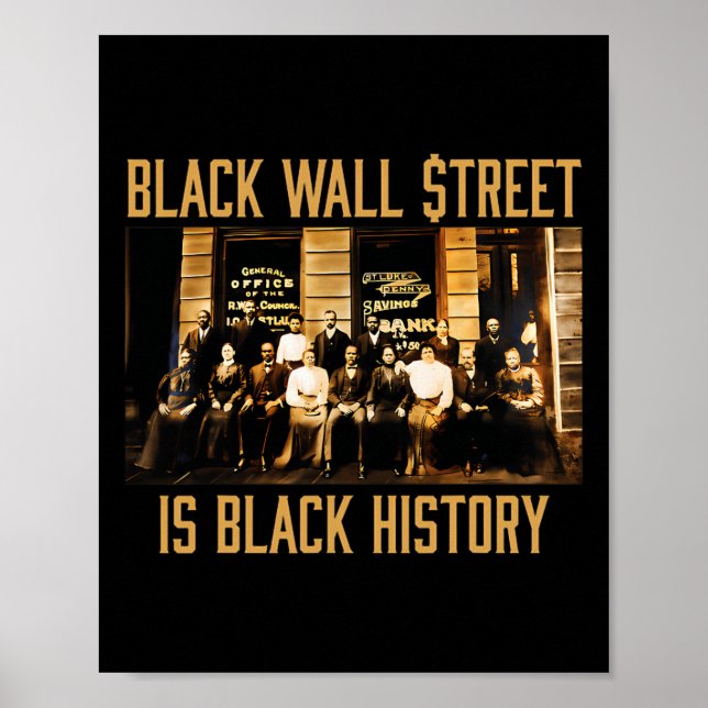 Black History Month Funny Wall Street African Amer Poster (Front)