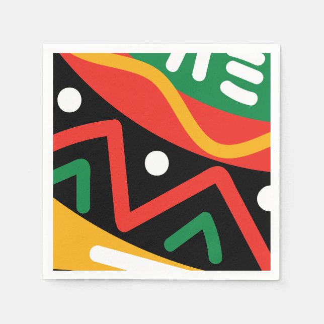 Black History Month Geography Paper  Napkin (Front)