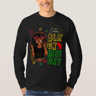 Black History Month Girls African Woman Afro Ameri T-Shirt