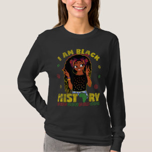 Black History Month Girls African Woman Afro Ameri T-Shirt