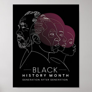 Black History Month Honoring Generational Legacy Poster