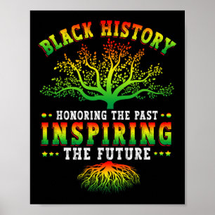 Black History Month Honoring Past Inspiring Future Poster