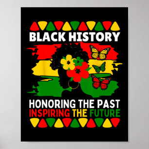 Black History Month Honoring Past Inspiring Future Poster