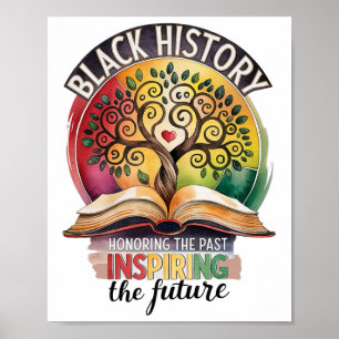 Black History Month Honoring The Past Bhm African  Poster