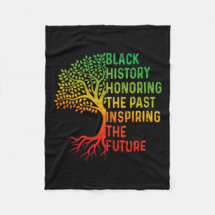 Black History Month Honouring Past Inspiring Futur Fleece Blanket