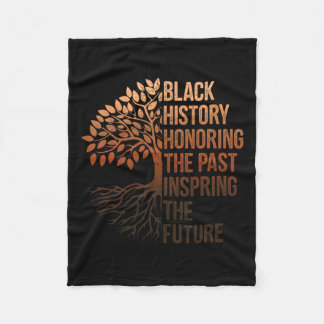 Black History Month Honouring Past Inspiring Futur Fleece Blanket