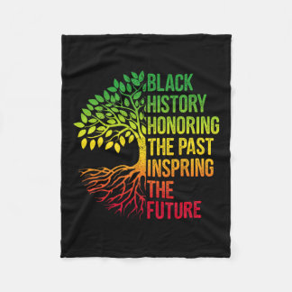 Black History Month Honouring Past Inspiring Futur Fleece Blanket