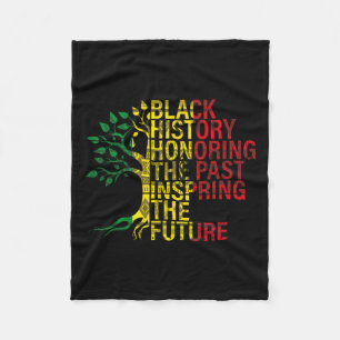 Black History Month Honouring Past Inspiring Futur Fleece Blanket