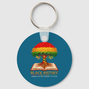 Black history month honouring past inspiring futur keychain