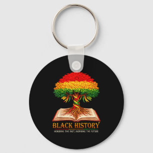 Black history month honouring past inspiring futur keychain