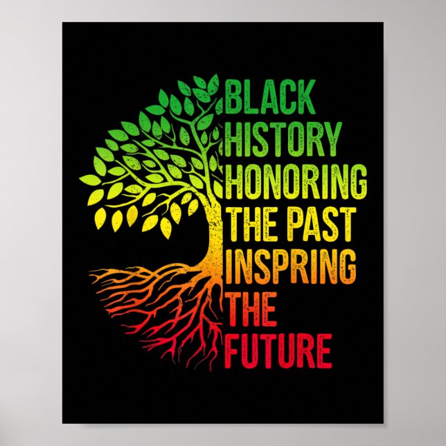 Black History Month Honouring Past Inspiring Futur Poster (Front)