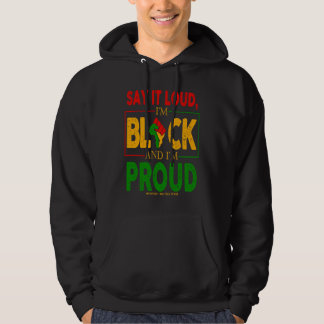Black History Month  I Am Black Woman Melanin Afri Hoodie
