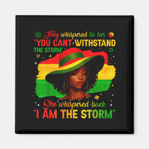 Black History Month I Am The Storm Afro African Gi Magnet
