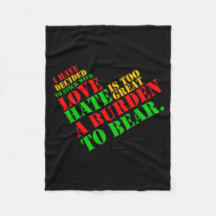 Black history month i decided historical quote fleece blanket