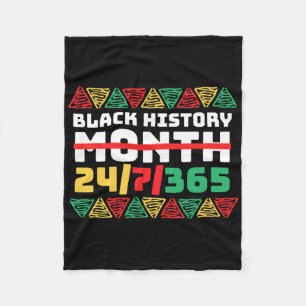 Black History Month Is All Year 247365 - Black Pri Fleece Blanket