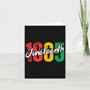 Black History Month Juneteenth 1865 African Men Wo Card
