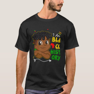 Black History Month  Kids Boys I am African Americ T-Shirt