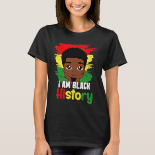 Black History Month Kids Boys I am African America T-Shirt