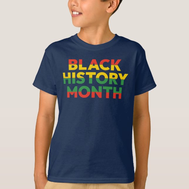 Black History Month Kids T-Shirt (Front)