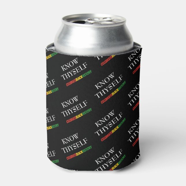 Black History Month KNOW THYSELF Can Cooler (Can Front)