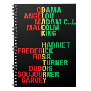 Black History Month Leaders Melanin Bruh Sista Notebook