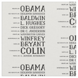 black history month legends icons fabric