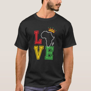 Black History Month Love African Continent T-Shirt