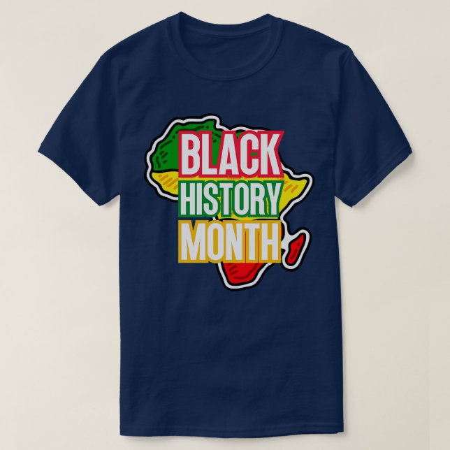 Black history month map 1 T-Shirt (Design Front)