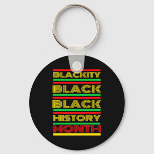 Black History Month Melanin African American Bruh  Keychain