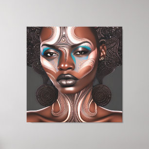 Black History Month Melanin Girl Magic Queen Sista Canvas Print