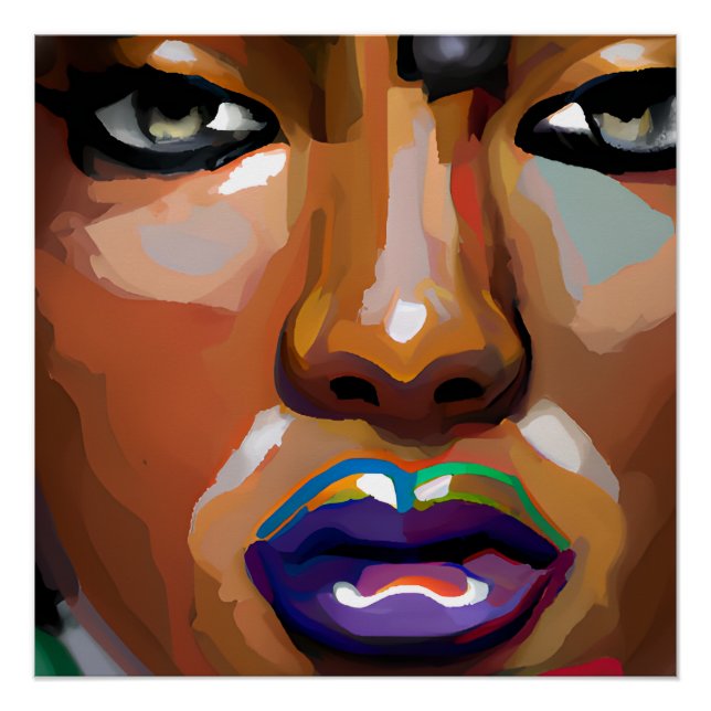 Black History Month Melanin Girl Magic Queen Sista Poster (Front)