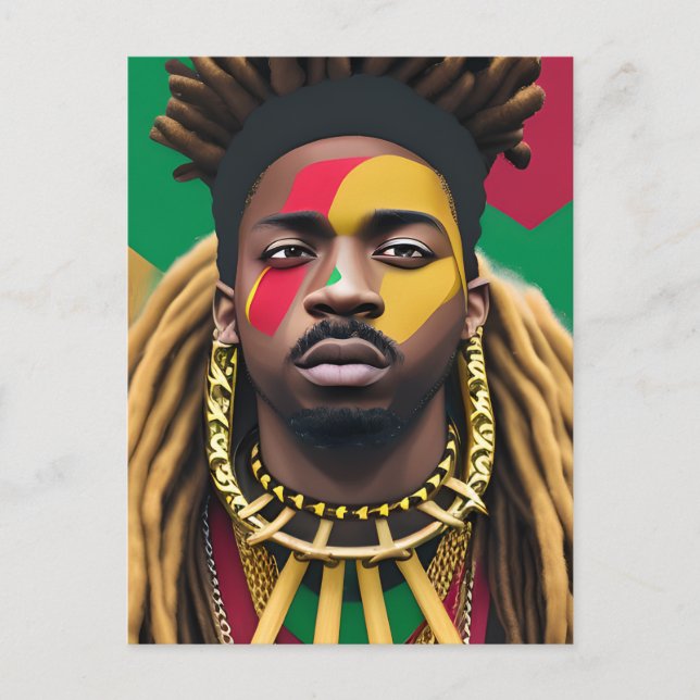 Black History Month Melanin King Bruh Bro Brother Postcard (Front)