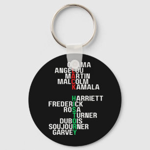Black History Month Melanin King Queen Sista Bruh Keychain