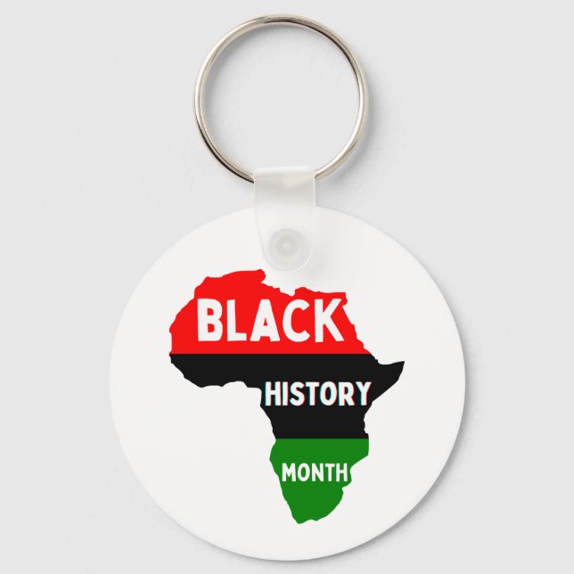 Black History Month Melanin Men Women Boys Girls Keychain (Front)