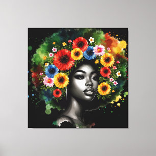 Black History Month Melanin Men Women Kids Canvas Print